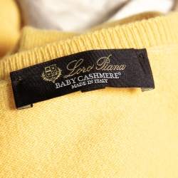 Pre Owned Loro Piana Multicolor Cashmere Long Sleeves Midi Dress M