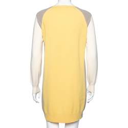 Pre Owned Loro Piana Multicolor Cashmere Long Sleeves Midi Dress M