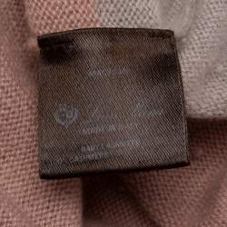 Pre Owned Loro Piana Color Block Striped Cashmere Sweater M