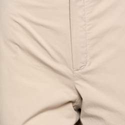 Pre Owned Loro Piana Beige Cotton Straight Pants M