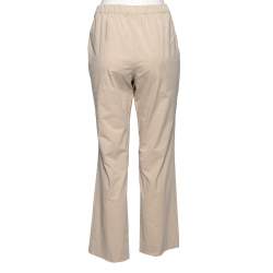 Pre Owned Loro Piana Beige Cotton Straight Pants M