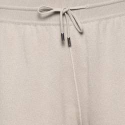Pre Owned Loro Piana Beige Cashmere Drawstring Joggers M