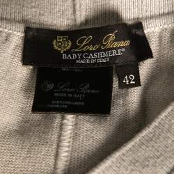 Pre Owned Loro Piana Beige Cashmere Drawstring Joggers M