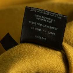 Pre Owned Loro Piana Mustard Yellow Cashmere Long Sleeve Dress M