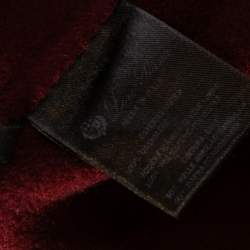 Pre Owned Loro Piana Maroon Cashmere & Suede Belted Coat M