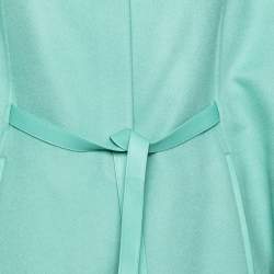 Pre Owned Loro Piana Mint Green Cashmere & Leather Belted Cape M