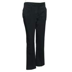 Pre Owned Loro Piana Navy Blue Cotton Trouser M