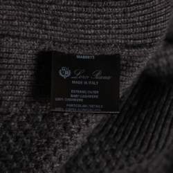 Pre Owned Loro Piana Brown Cashmere Collar Detail Sweater Dress M