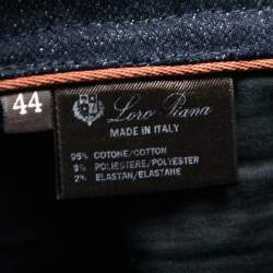 Pre Owned Loro Piana Blue Denim Trousers M