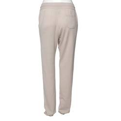 Pre Owned Loro Piana Beige Cashmere Waist Tie Detail Joggers S