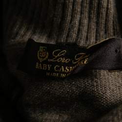Pre Owned Loro Piana Brown Cashmere Turtleneck Sweater M