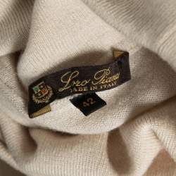 Pre Owned Loro Piana Cream Cashmere Turtle Neck Sweater M