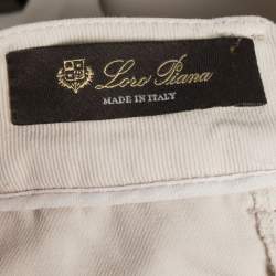 Pre Owned Loro Piana Cream Cotton Stretch Jodhpur Trousers S