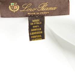 Pre Owned Loro Piana Grey Leather Belted Cape One Size