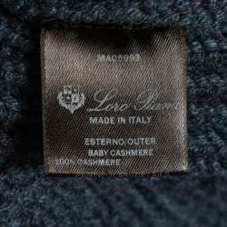 Pre Owned Loro Piana Grey Baby Cashmere Knit Poncho One Size