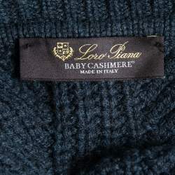 Pre Owned Loro Piana Grey Baby Cashmere Knit Poncho One Size