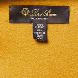 Loro Piana Yellow Cashmere Belted Cape One Size