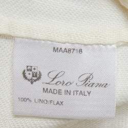 Loro Piana Cream Linen Button Front Shirt S