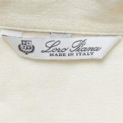 Loro Piana Cream Linen Button Front Shirt S