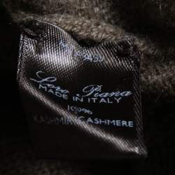 Loro Piana Dark Beige Cashmere Knit Turtleneck Sweater M