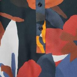 Loro Piana Multicolor Floral Printed Silk Button Front Shirt L