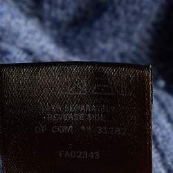 Pre Owned Loro Piana Blue baby Cashmere Cable Knit Turtleneck Sweater M
