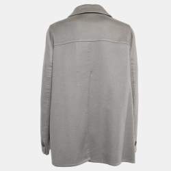 Pre Owned Loro Piana Grey Cashmere Coat L