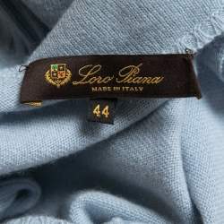 Loro Piana Light Blue Cashmere V-Neck Sweater M