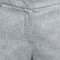 Pre Owned Loro Piana Grey Cashmere Straight Leg Trousers M