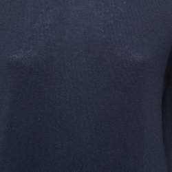 Loro Piana Navy Blue Cashmere Turtleneck Sweater L