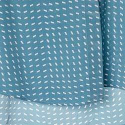 Pre Owned Loro Piana Blue Printed Silk Button Front Shirt M