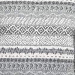 Pre Owned Loro Piana Grey Patterned Cashmere Turtle Neck Sweater XL