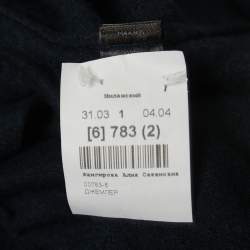 Pre Owned Loro Piana Navy Blue Cashmere Buttoned Long Cardigan M