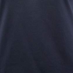 Pre Owned Loro Piana Navy Blue Cotton Knit Round Neck T-Shirt S