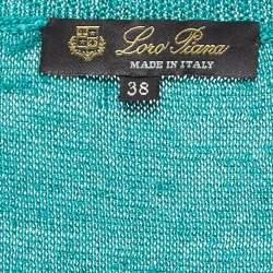 Pre Owned Loro Piana Green Linen Blend Tank Top S