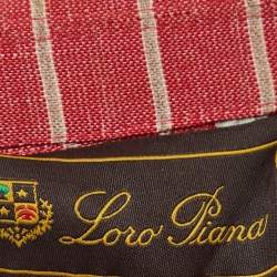 Pre Owned Loro Piana Red Striped Wool Blend Blazer M