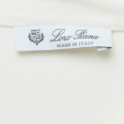 Loro Piana White Silk V-Neck Blouse S