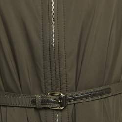 Pre Owned Loro Piana Brown Nylon Storm System Parka Jacket M