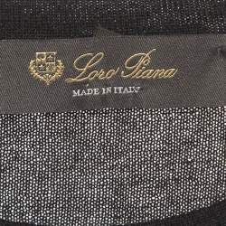 Pre Owned Loro Piana Black Cashmere Round Neck Sweater L