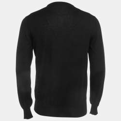 Pre Owned Loro Piana Black Cashmere Round Neck Sweater L