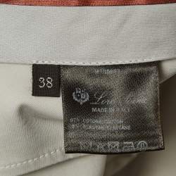 Pre Owned Loro Piana Off White Cotton Buttoned Formal Trousers S