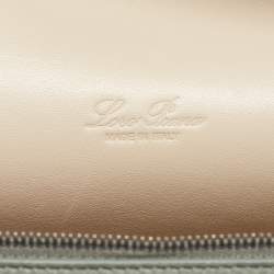 Pre Owned Loro Piana Light Green Ostrich Leather Extra Pocket L27 Pouch Bag