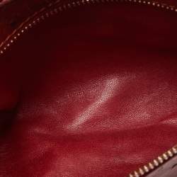 Pre Owned Loro Piana Brick Brown Ostrich Zip Pouch