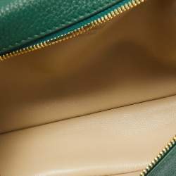 Loro Piana Green Leather Zip L19 Pouch