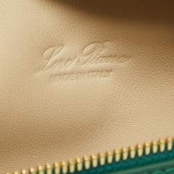 Loro Piana Green Leather Zip L19 Pouch