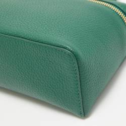 Loro Piana Green Leather Zip L19 Pouch