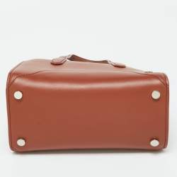 Pre Owned Loro Piana Brown Leather Mini Sesia Satchel