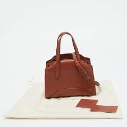 Pre Owned Loro Piana Brown Leather Mini Sesia Satchel
