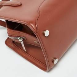 Pre Owned Loro Piana Brown Leather Mini Sesia Satchel