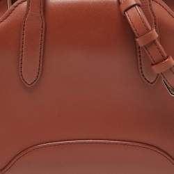 Pre Owned Loro Piana Brown Leather Mini Sesia Satchel